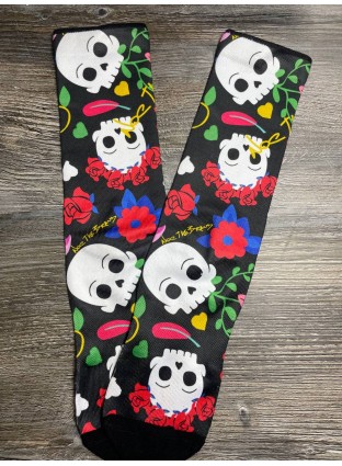 CALCETÍN FLOWER SKULL